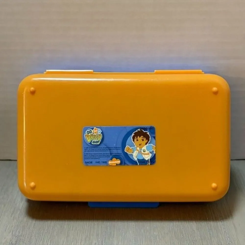 Vintage Go Diego Go 2006 Viacom Hard Pencil Case Blue Yellow